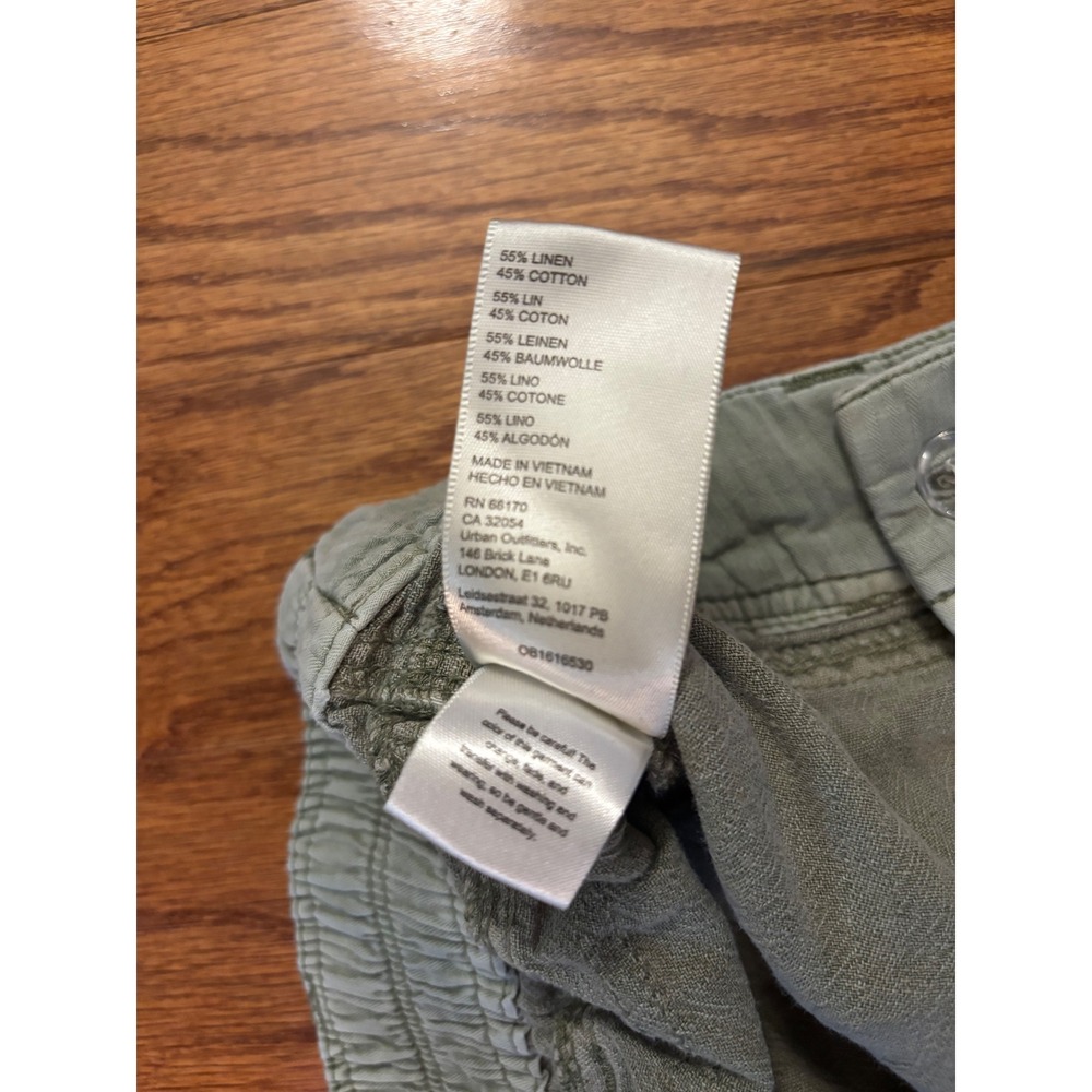 Free People Light Green 55% Linen Pants Size XS - Picture 8 of 12